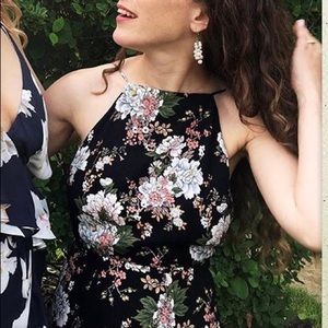 Reformation High Neck Floral Maxi Dress